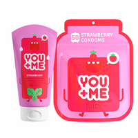 You Me Juicy Óvszer És Strawberry Síkosító Ajándékként