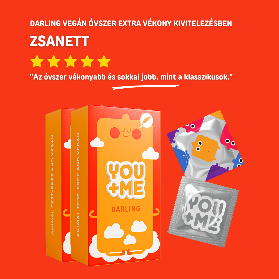 1+1 INGYEN You Me Darling Vegán Óvszer Extra Vékony Kivitelezésben 2x12